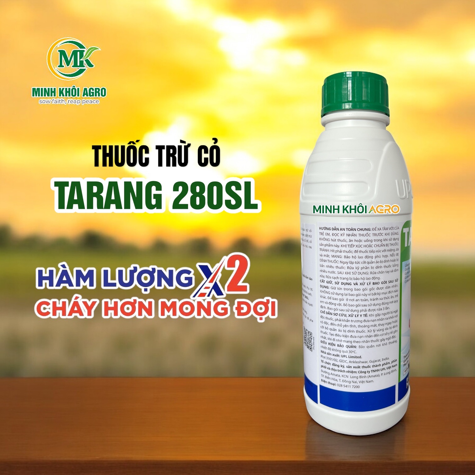 Thuốc trừ cỏ Tarang 280SL - Chai 900ml